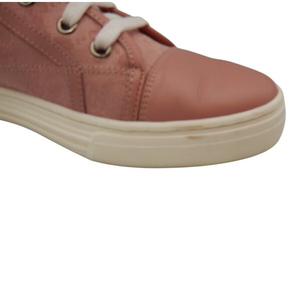 Gucci GG Logo Monogram Canvas High Top Sneakers Shoes Soft Pink Size 38.5/8.5 - Picture 13 of 13